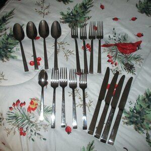 Mikasa Rockford 17 Piece Forged Stainless Steel Flatware Set
